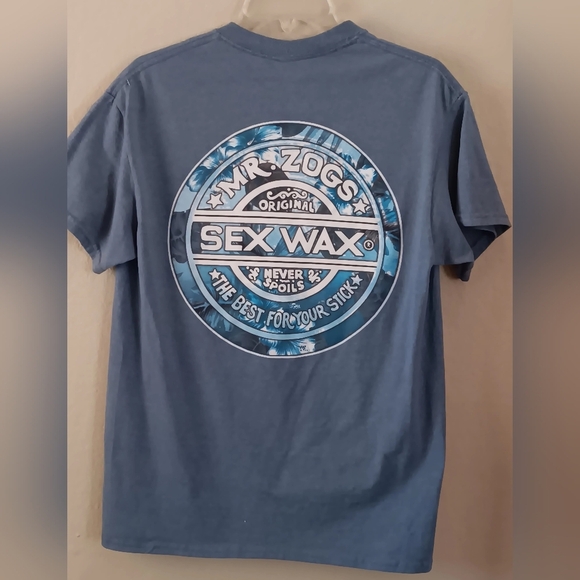 MR. ZOGS SEX WAX Graphic Surfer Tee T-shirt M Blue Vintage Style - Picture 3 of 8